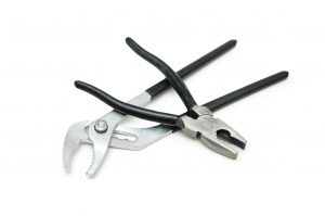 two different pliers isolated on the white